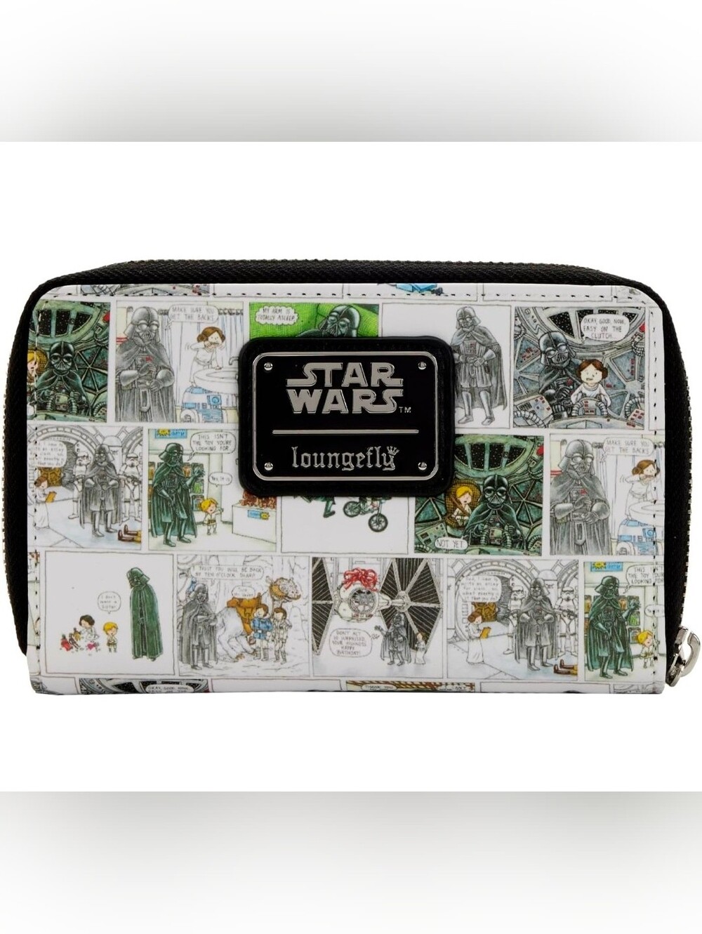 Loungefly Star Wars Comic Strip I Am Your Father Day Zip Around Wallet NWT
